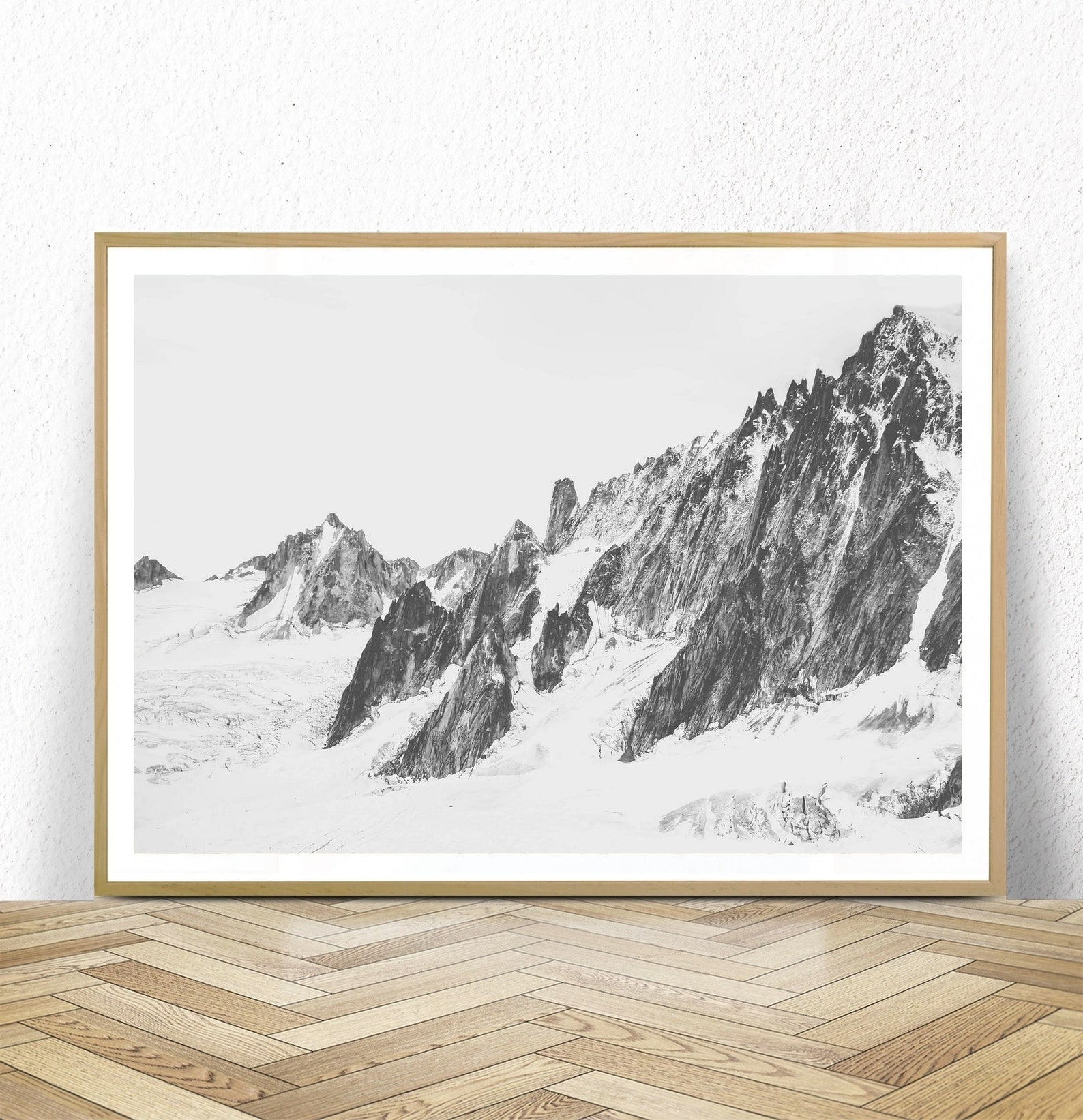Mountain Print, Nature Photography, Black and White Mountain Print ...