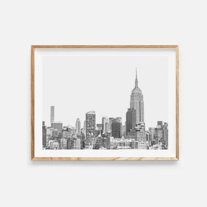 new york poster, new york city photography, black and white photo, new york print, large wall art, urban decor, cityscape, digital download