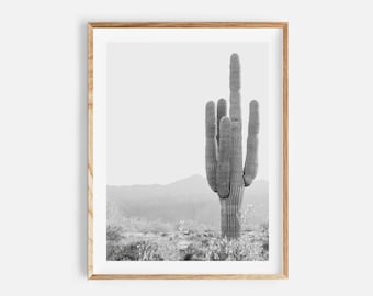 arizona poster, digital download, arizona print, desert photography, black and white desert print, south western wall art, instant download