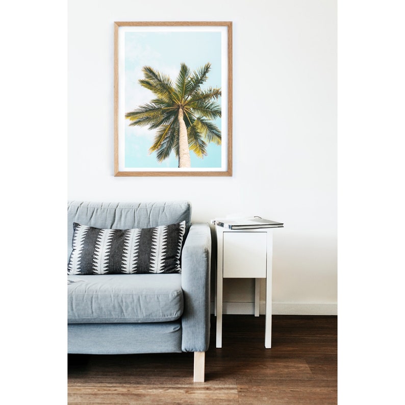 Set of Two Palm Tree Prints Digital Download Summer Decor Etsy Australia