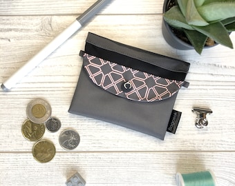 Mini Wallet, minimalist wallet, water repellent Fabric Card Holder, Small Wallet with Card Slot, Coin Pouch, Gift for Her, travel wallet,