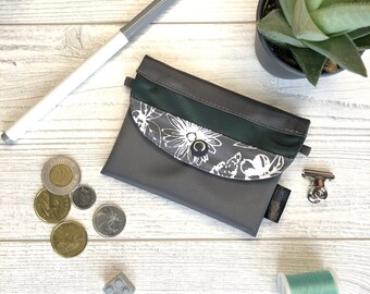 Mini Wallet, minimalist wallet, water repellent Fabric Card Holder, Small Wallet with Card Slot, Coin Pouch, Gift for Her, travel wallet,