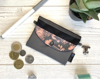 Mini Wallet, minimalist wallet, water repellent Fabric Card Holder, Small Wallet with Card Slot, Coin Pouch, Gift for Her, travel wallet,