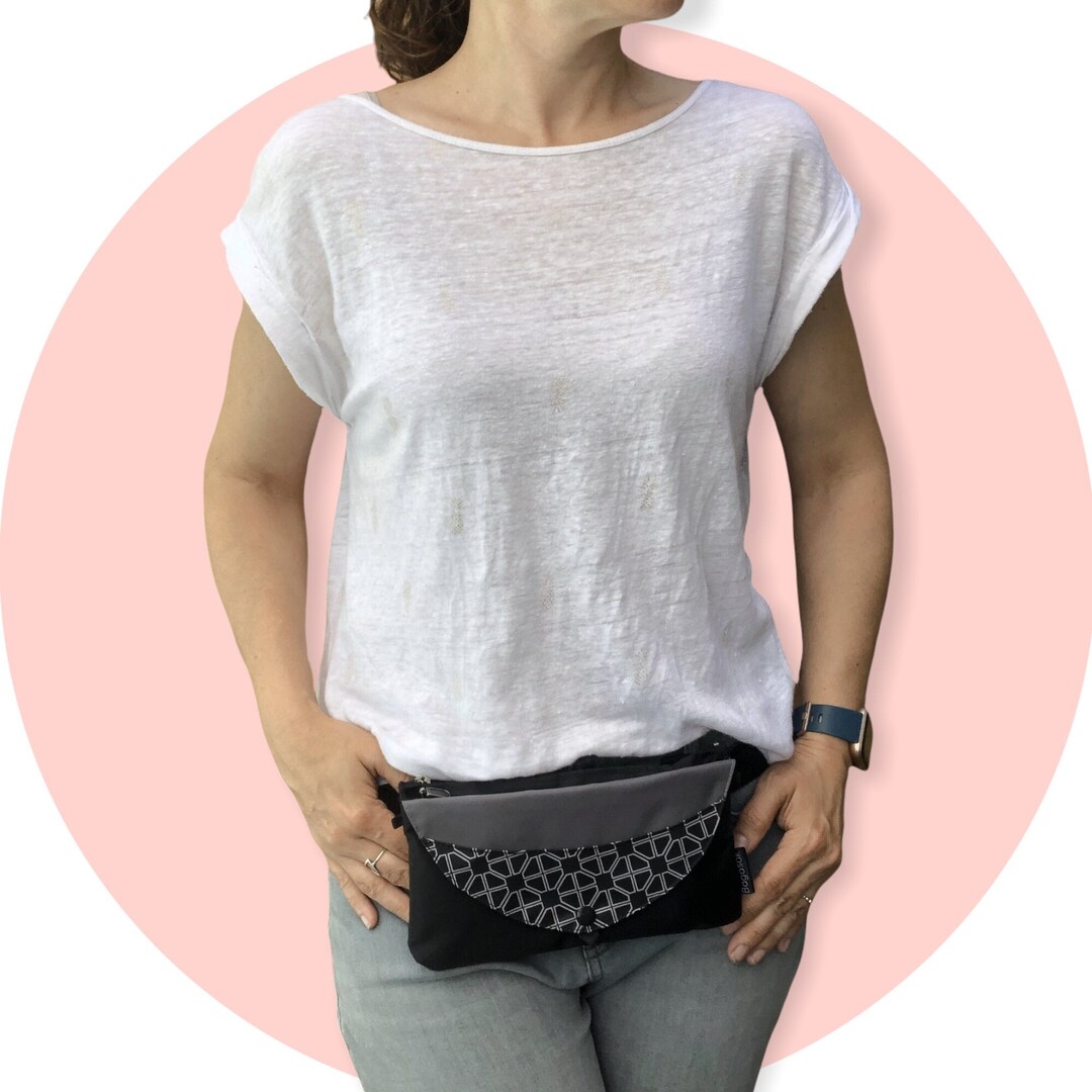 Sac Banane (fanny Pack) En Cuir Noir - Marque Leatherboss - Neuf Avec étiquettes - Voyage & Quotidien