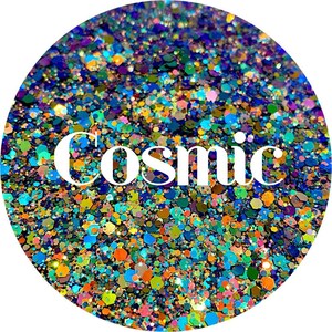 Cosmic - Blue, Green, Purple, Gold Color Shift Chunky Mix Polyester Glitter