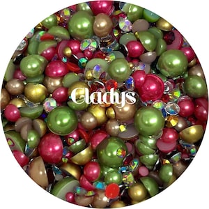 Gladys - Flatback Pearl & Rhinestone Mix