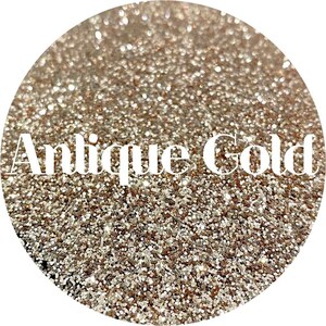 Antique Gold - Metallic Gold Fine XL Polyester Glitter