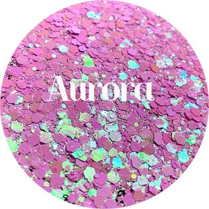 Aurora - Lilac and Teal Color Shift Chunky Mix Polyester Glitter