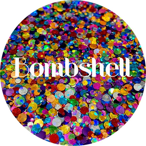 Bombshell - Rainbow Holographic Dox Mix Polyester Glitter