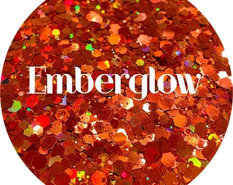 Emberglow - Holographic Orange Chunky Mix Polyester Glitter