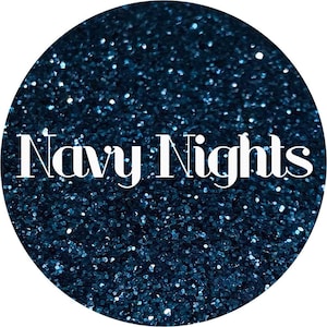Navy Nights - Navy Blue Metallic Polyester Glitter