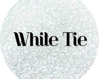 White Tie - White Medium Chunky Polyester Glitter