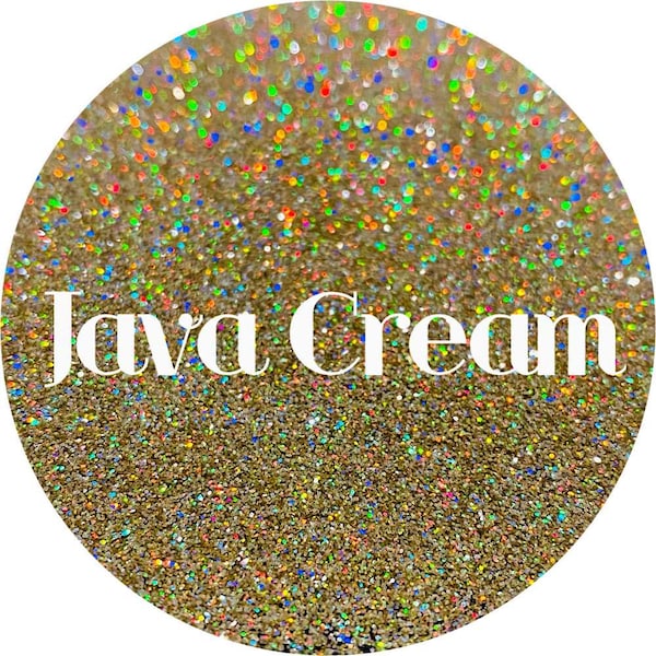 Java Cream - Cream Beige Gold Holographic Fine Polyester Glitter
