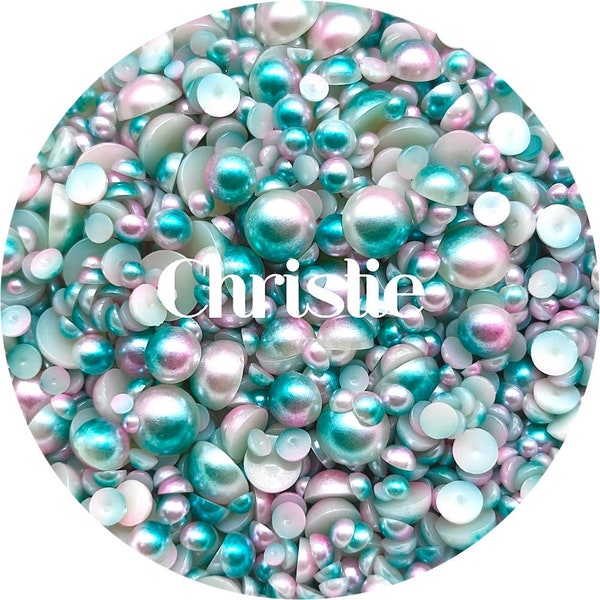 Christie - Ombre Farbverlauf Flat Back Pearl Mix