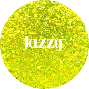 Jazzy - Yellow Iridescent Small Chunky Mix Polyester Glitter