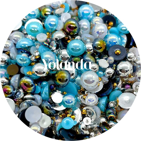 Yolanda - Flat Back Pearl & Rhinestone Mix