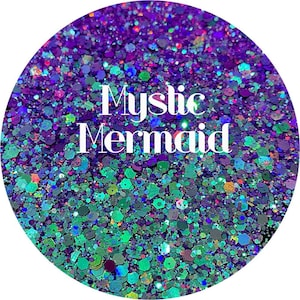 Mystic Mermaid - Purple to Teal Color Shift Chunky Mix Polyester Glitter