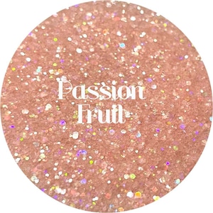 Passion Fruit - Pastel Orange Peach Iridescent Holographic Polyester Glitter