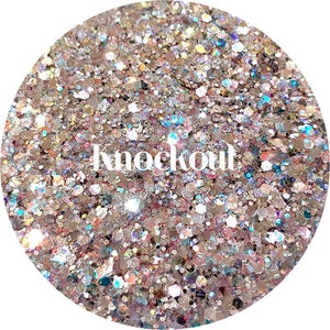 Knockout - High Sparkle Gold Chunky Mix Polyester Glitter