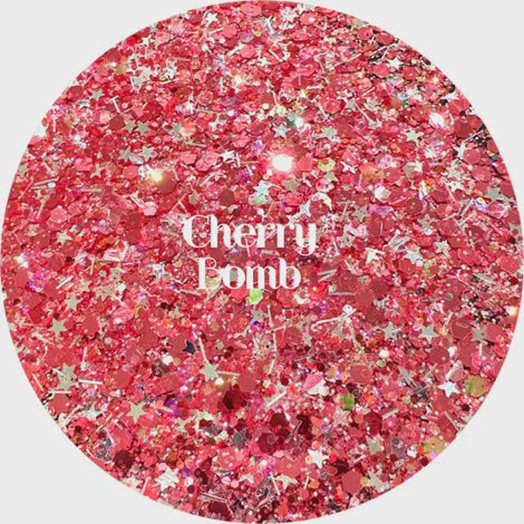 Cherry Bomb Red Chunky Mix With Stars and Tinsel Etsy