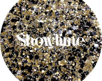 Showtime - Black and Gold Polyester Glitter Mix