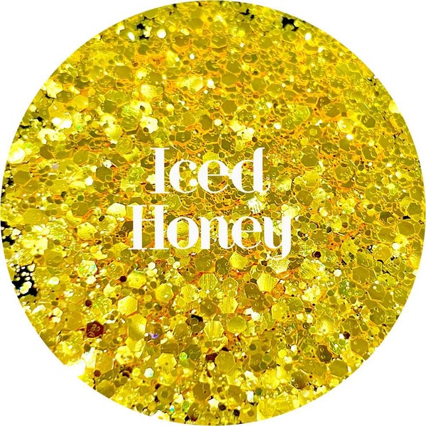 Iced Honey - Yellow Chunky Mix Polyester Glitter