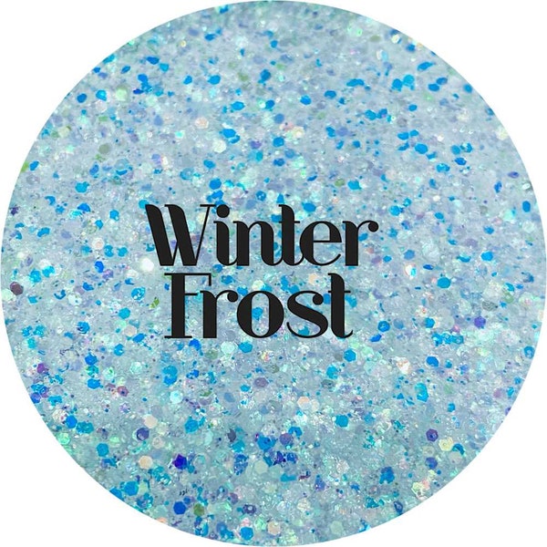 Winter Frost - Light Blue Small Chunky Opal Mix Polyester Glitter