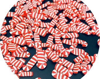 Candy Cane Sprinkles - Clay Fake Sprinkles