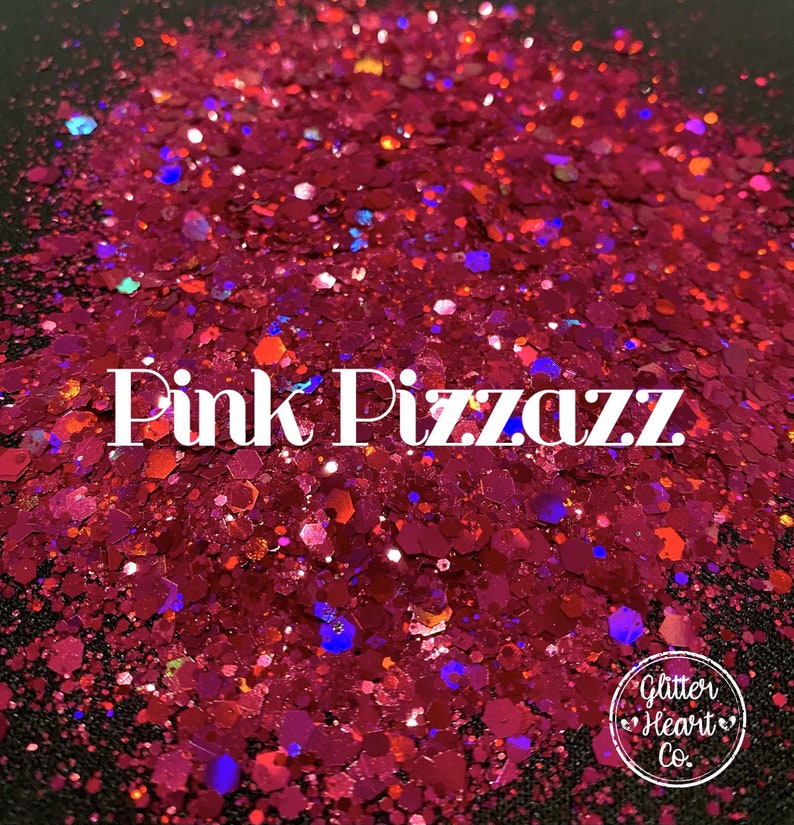 Pink Pizzazz - Holographic Pink Chunky Mix Polyester Glitter Pink Pizzazz - Holographic Pink Chunky Mix Polyester Glitter