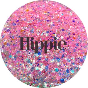 Hippie - Pink and Opal Chunky Mix Polyester Glitter