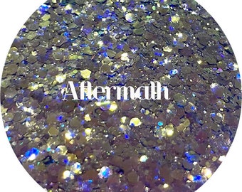 Aftermath - Blue Gray High Sparkle Chunky Mix Polyester Glitter