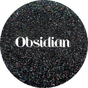 Obsidian - Holographic Black Fine Polyester Glitter
