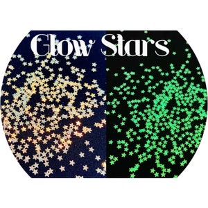 Glow in the Dark Stars - Polyester Glitter