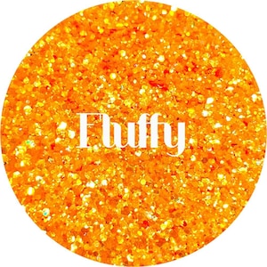 Fluffy - Orange Iridescent Small Chunky Mix Polyester Glitter