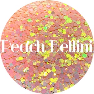 Peach Bellini - Peach Color Shift Chunky Mix Polyester Glitter