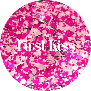 First Kiss - Pink Chunky Mix Metallic Polyester Glitter