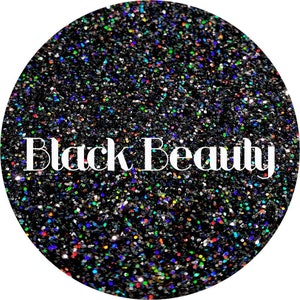 Black Beauty - Holographic Black Polyester Glitter