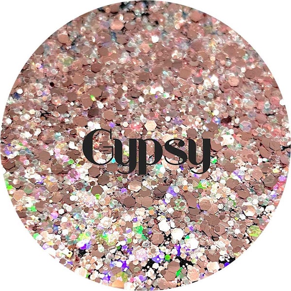 Gypsy - Rose Gold Polyester Glitter - Chunky Mix