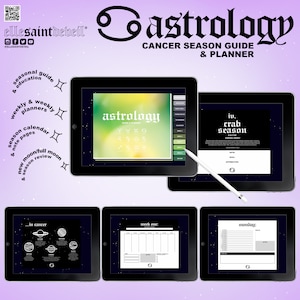 Cancer Season Astrology Guide & Planner - Daily, Weekly and Monthly Seasonal Calendar - 69 Page Educational and Organizational Guide