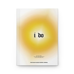 Solar Plexus Chakra Journal | Hardcover Matte Notebook Gratitude Journal | Handcrafted Yellow Manifestation Journal with 150 Blank Pages