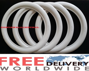 13" Whitewall Rubber Disc Circle Ring Round TOPPER Tire Trim Set 4pcs #022 13" Whitewall Rubber Disc Circle Ring Round TOPPER Tire Trim Set 4pcs #022