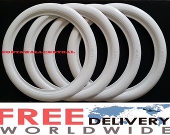 16" American Classic Style Whitewall Portawall tire trim Set VW Ford Chevy.Free Shipping