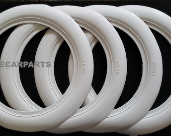 ATLAS 15''X2 INCH White Wall Rubber Ring Tire Insert Trim Set X4