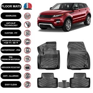 Floor Mats Liner Fits Land Rover Range Rover Evoque (2011-2019) Waterproof 4D Molded Black 4pcs