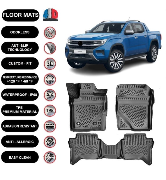 Floor Mats Liner Fits Volkswagen Amarok 2023 2024 Custom Fit Waterproof 4D Molded Black 4pcs Etsy