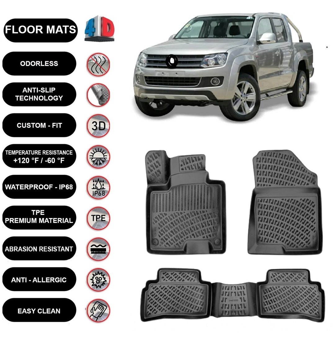 Floor Mats Liner Fits Volkswagen Amarok 20102022 Waterproof Etsy