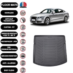 Cargo Liner Rear Trunk Floor Mat For Audi A5 (2005-2016) 3D Boot Tray