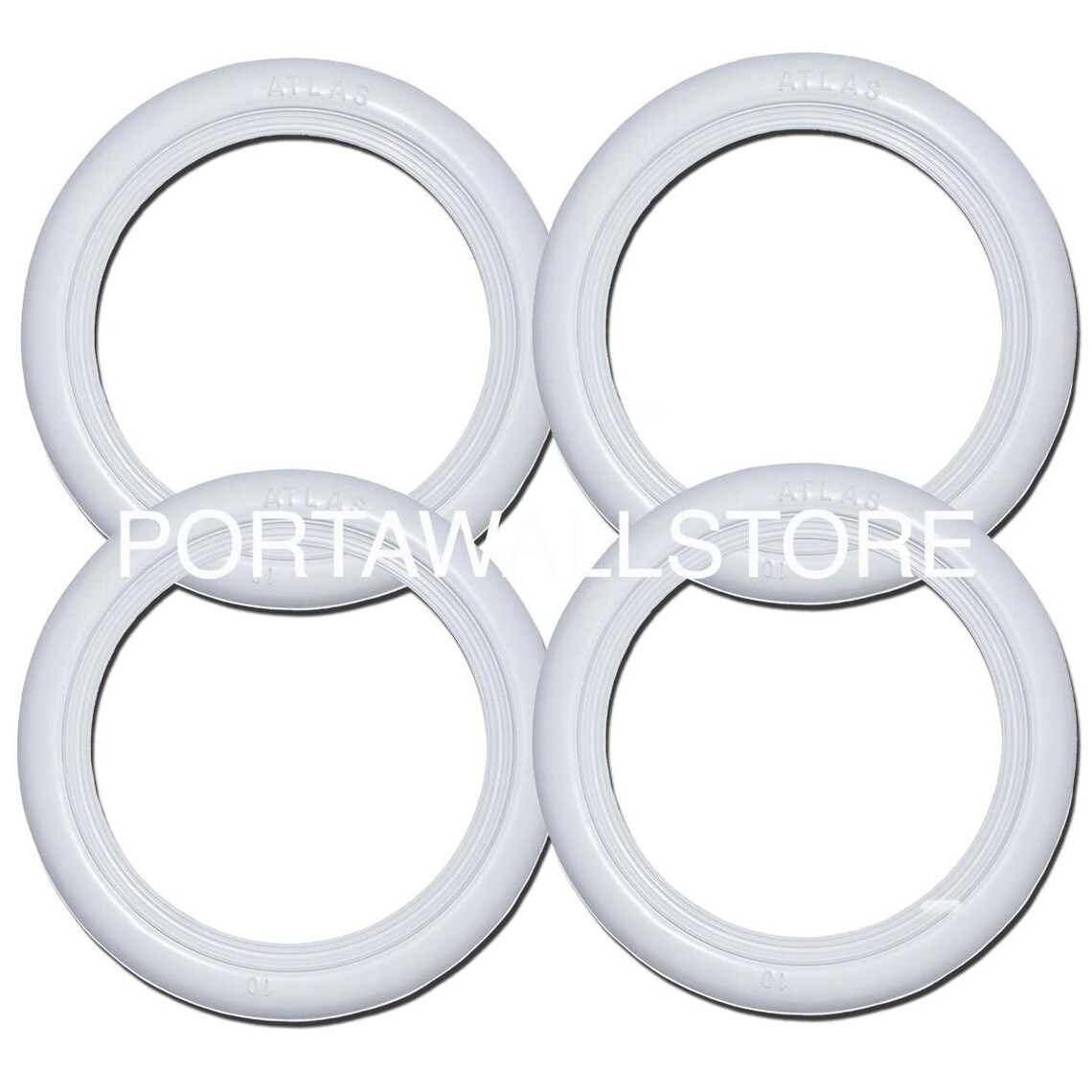 Atlas 20 Inch Whitewall Tire Inserts (Port-O-Wall Style) - Set Of 4 For Cars & Trucks