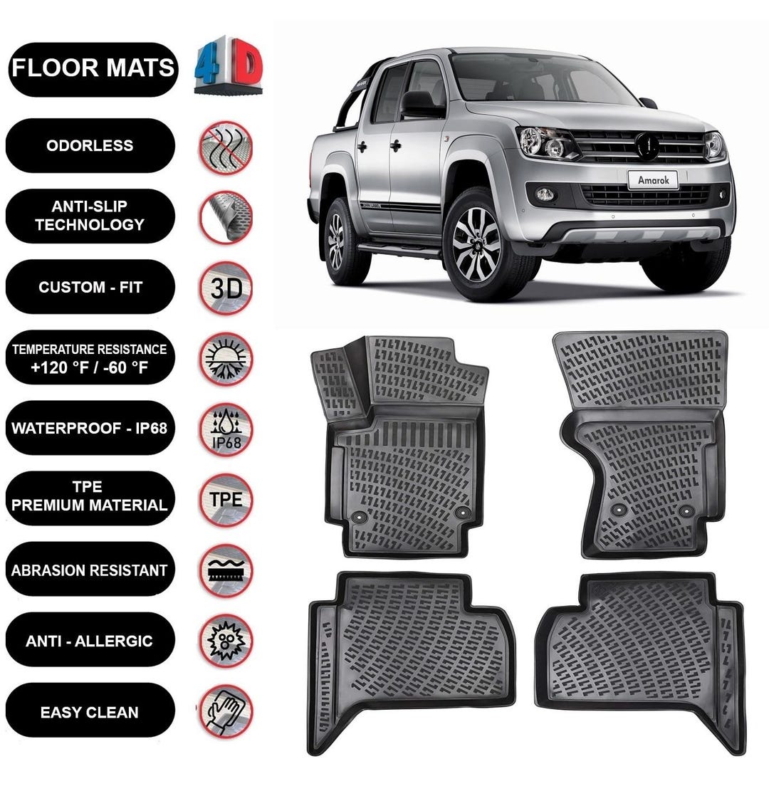 VOLKSWAGEN Amarok Double Cab 2010> -Tailored Carpet Car Mats