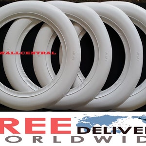 15&quot; x3&#39;&#39; Whitewall Portawall Rubber ring Flap Side wall Topper tire insert trim 4pcs.Free Shipping